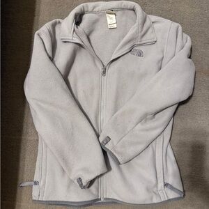 The North Face Kids girls XL Light Gray Fleece Jacket